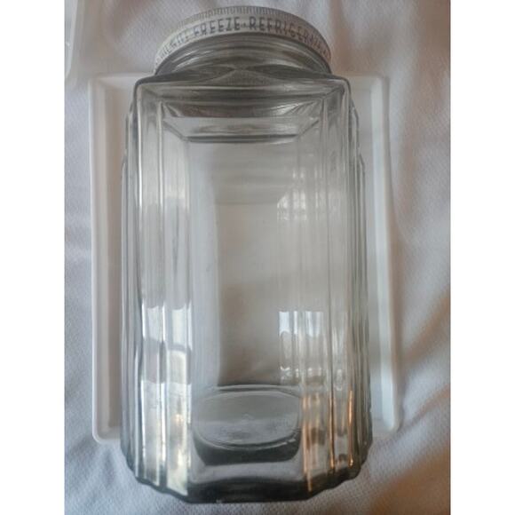 Antique Large Art Deco Country Store Glass Candy Jar with Lid - Picture 2 of 9
